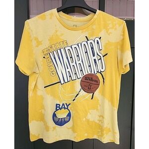 NBA Golden State‎ Warriors Shirt Size Large Yellow Tie Dye NBA Official Shirt